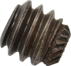 Made in USA - 1/4-20 UNC, 1/4" Length Under Head, Knurled Cup Point Set Screw - Grade 8 Alloy Steel, 1/8" Key - Eagle Tool & Supply