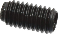 Made in USA - #10-32 UNF, 3/8" Length Under Head, Knurled Cup Point Set Screw - Grade 8 Alloy Steel, 3/32" Key - Eagle Tool & Supply
