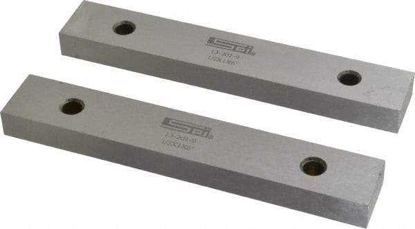 SPI - 6" Long x 1" High x 1/2" Thick, Steel Parallel - 0.0003" & 0.002" Parallelism, Sold as Matched Pair - Eagle Tool & Supply