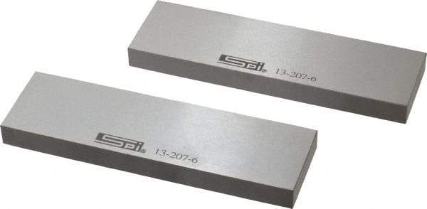 SPI - 6" Long x 1-3/4" High x 1/2" Thick, Steel Parallel - 0.0003" & 0.002" Parallelism, Sold as Matched Pair - Eagle Tool & Supply