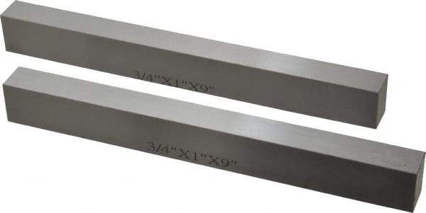 SPI - 9" Long x 1" High x 3/4" Thick, Steel Parallel - 0.0003" & 0.002" Parallelism, Sold as Matched Pair - Eagle Tool & Supply