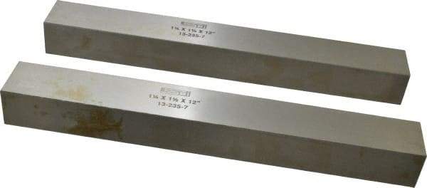 SPI - 12" Long x 1-1/2" High x 1-1/4" Thick, Steel Parallel - 0.0003" & 0.002" Parallelism, Sold as Matched Pair - Eagle Tool & Supply