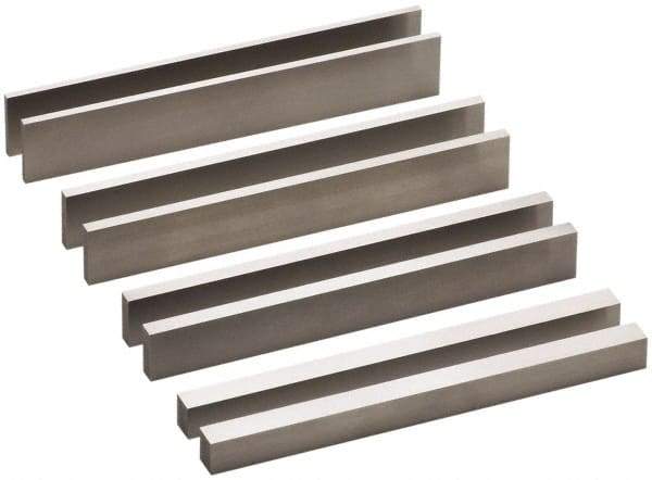 SPI - 8 Piece, 6 Inch Long Steel Parallel Set - 1/2 to 1 Inch High, 1/8 to 3/8 Inch Thick, 52-58 RC Hardness, Sold as 4 Pair - Eagle Tool & Supply