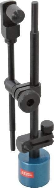 SPI - 50 Lb Magnetic Force, Fine Adjustment Indicator Positioner & Holder - Post & Clamp, 1-1/4" Base Height, 1-1/4" Base Length, 1-1/4" Base Width - Eagle Tool & Supply
