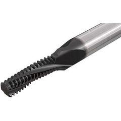 Iscar - M8x1.25 ISO, 1/4" Cutting Diam, 3 Flute, Solid Carbide Helical Flute Thread Mill - Internal Thread, 0.76" LOC, 2-1/2" OAL, 1/4" Shank Diam - Eagle Tool & Supply