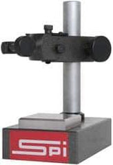 SPI - Cast Iron (Base), Rectangular Base, Comparator Gage Stand - 8" High, 6" Base Length x 3-7/8" Base Width x 2" Base Height, Includes Holder - Eagle Tool & Supply
