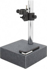 SPI - Granite, Rectangular Base, Comparator Gage Stand - 8" High, 6" Base Length x 6" Base Width x 2" Base Height, Includes Holder - Eagle Tool & Supply
