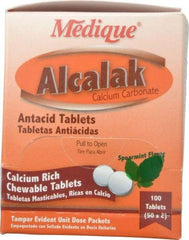 Medique - Mint Flavor Alcalak Tablets - Antacids & Stomach Relief - Eagle Tool & Supply