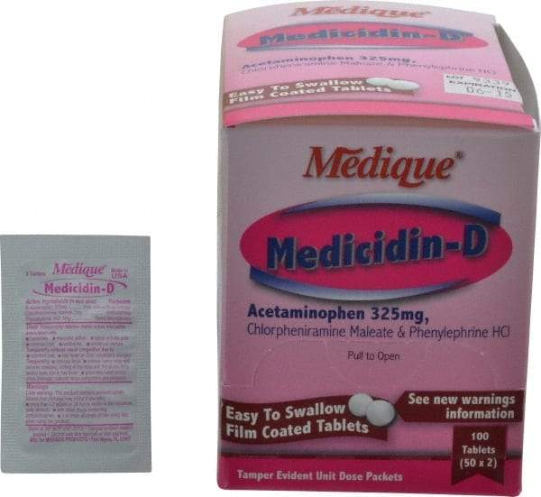 Medique - Medicidin-D Tablets - Cold & Allergy Relief - Eagle Tool & Supply