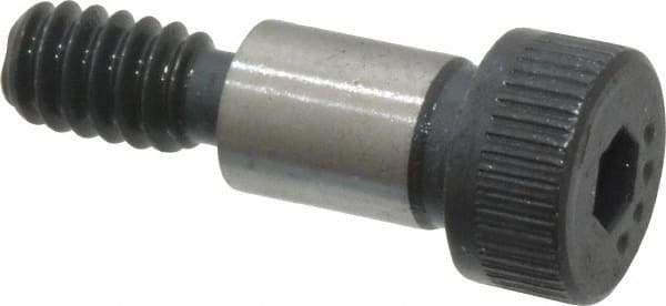 Made in USA - 1/4" Shoulder Diam x 3/8" Shoulder Length, #10-24 UNC, Hex Socket Shoulder Screw - 8 Alloy Steel, 0.357 to 3/8" Head Diam - Eagle Tool & Supply