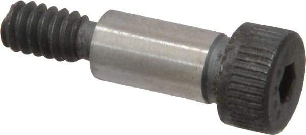 Made in USA - 1/4" Shoulder Diam x 1/2" Shoulder Length, #10-24 UNC, Hex Socket Shoulder Screw - 8 Alloy Steel, 0.357 to 3/8" Head Diam - Eagle Tool & Supply