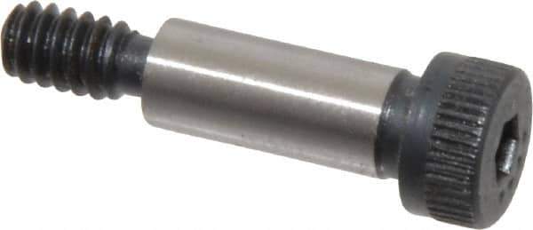 Made in USA - 1/4" Shoulder Diam x 5/8" Shoulder Length, #10-24 UNC, Hex Socket Shoulder Screw - 8 Alloy Steel, 0.357 to 3/8" Head Diam - Eagle Tool & Supply
