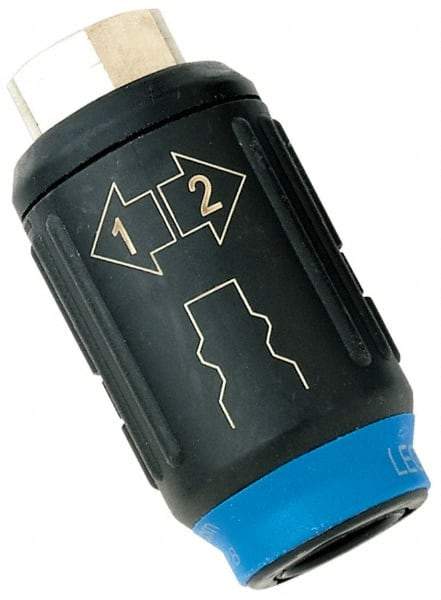 Legris - 1/2 Female NPT Industrial Pneumatic Hose Safety Coupler - Plastic/Brass, 1/4" Body Diam - Eagle Tool & Supply