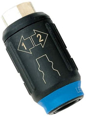 Legris - 1/2 Female NPT Industrial Pneumatic Hose Safety Coupler - Plastic/Brass, 1/4" Body Diam - Eagle Tool & Supply