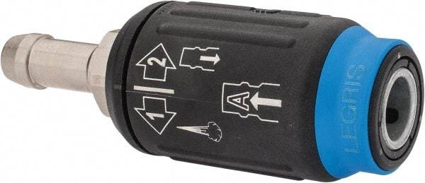Legris - Hose Barb Industrial Pneumatic Hose Safety Coupler - Plastic/Brass, 1/4" Body Diam, 1/4" Hose ID - Eagle Tool & Supply
