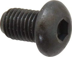 Made in USA - 5/16-24 UNF Hex Socket Drive, Button Screw - Alloy Steel, Black Oxide Finish, Fully Threaded, 1/2" Length Under Head - Eagle Tool & Supply