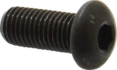 Made in USA - 5/16-24 UNF Hex Socket Drive, Button Screw - Alloy Steel, Black Oxide Finish, Fully Threaded, 3/4" Length Under Head - Eagle Tool & Supply