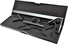 SPI - 4 Piece, 18" Combination Square Set - 1/16, 1/32, 1/64 & 1/8" (4R) Graduation, Hardened Steel Blade, Cast Iron Center, Protractor & Square Head - Eagle Tool & Supply