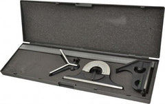 SPI - 4 Piece, 18" Combination Square Set - 1/32 & 1/64" (English/Metric) Graduation, Hardened Steel Blade, Cast Iron Center, Protractor & Square Head - Eagle Tool & Supply