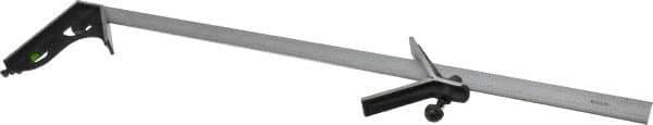 SPI - 3 Piece, 24" Combination Square Set - 1/16, 1/32, 1/64 & 1/8" (4R) Graduation, Hardened Steel Blade, Cast Iron Center & Square Head - Eagle Tool & Supply