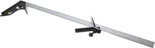 SPI - 3 Piece, 24" Combination Square Set - 1/32 & 1/64" (English/Metric) Graduation, Hardened Steel Blade, Cast Iron Center & Square Head - Eagle Tool & Supply