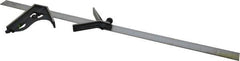 SPI - 3 Piece, 24" Combination Square Set - 1/100, 1/32, 1/50 & 1/64" (16R) Graduation, Hardened Steel Blade, Cast Iron Center & Square Head - Eagle Tool & Supply