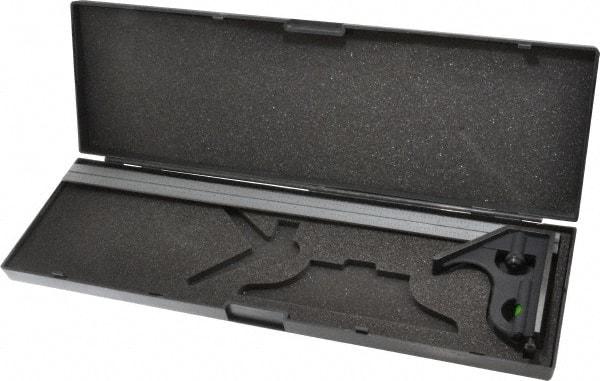 SPI - 2 Piece, 18" Combination Square Set - 1/16, 1/32, 1/64 & 1/8" (4R) Graduation, Hardened Steel Blade, Cast Iron Center & Square Head - Eagle Tool & Supply