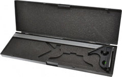 SPI - 2 Piece, 18" Combination Square Set - 1/16, 1/32, 1/64 & 1/8" (4R) Graduation, Hardened Steel Blade, Cast Iron Center & Square Head - Eagle Tool & Supply