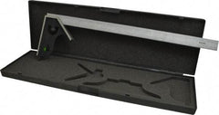 SPI - 2 Piece, 18" Combination Square Set - 1/32 & 1/64" (English/Metric) Graduation, Hardened Steel Blade, Cast Iron Square Head - Eagle Tool & Supply