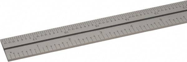 SPI - 18 Inch Long Blade, 4R Graduation Combination Square Blade - Baked Enamel Coated, 1/64, 1/32 1/16 and 1/8 Inch Graduation - Eagle Tool & Supply