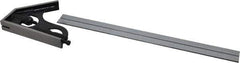 SPI - 2 Piece, 12" Combination Square Set - 1/16, 1/32, 1/64 & 1/8" (4R) Graduation, Hardened Steel Blade, Hardened Steel Square Head - Eagle Tool & Supply