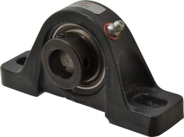 Browning - 3/4" ID, 5" OAL x 2-17/32" OAH Pillow Block - 1,444 Lb Static Cap, 2,611 Lb Dyn Cap, 3-25/32" Btw Mnt Hole Ctrs, 1-5/16" Base-to-Ctr Ht, Cast Iron - Eagle Tool & Supply