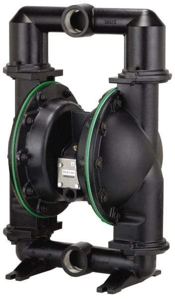 ARO/Ingersoll-Rand - 2" NPT, Metallic, Air Operated Diaphragm Pump - Nitrile Diaphragm, Aluminum Housing - Eagle Tool & Supply