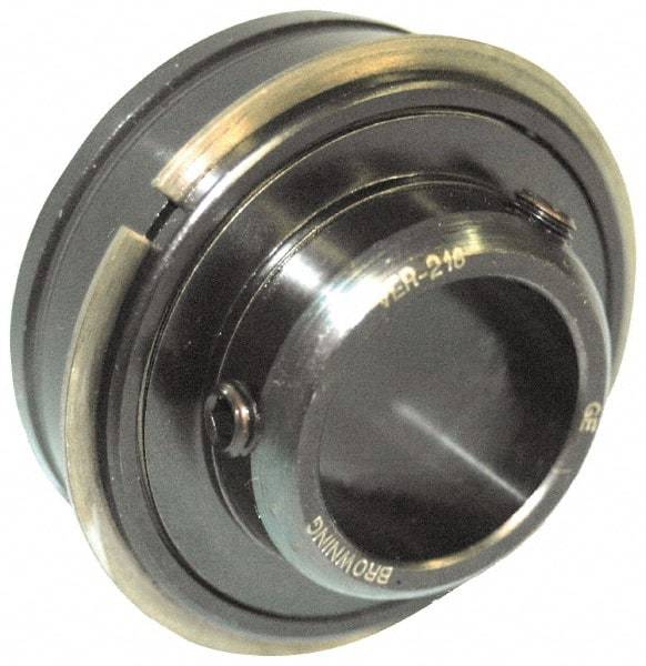 Browning - 1-11/16" ID x 3.3465" OD, 7,901 Lb Dynamic Capacity, ER Style Insert Bearing - 52100 Steel Insert, 1-3/32" Race Width, 5,139 Lb Static Capacity - Eagle Tool & Supply