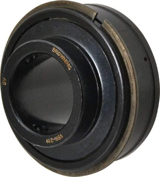 Browning - 1-3/16" ID x 2.4409" OD, 4,381 Lb Dynamic Capacity, ER Style Insert Bearing - 52100 Steel Insert, 7/8" Race Width, 2,567 Lb Static Capacity - Eagle Tool & Supply