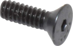 Made in USA - #4-40 UNC Hex Socket Drive, 82° Flat Screw - Alloy Steel, Black Oxide Finish, Fully Threaded, 3/8" OAL - Eagle Tool & Supply