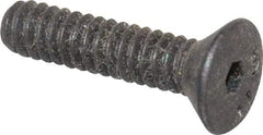 Made in USA - #4-40 UNC Hex Socket Drive, 82° Flat Screw - Alloy Steel, Black Oxide Finish, Fully Threaded, 1/2" OAL - Eagle Tool & Supply