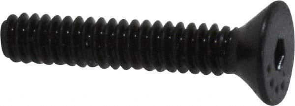 Made in USA - #4-40 UNC Hex Socket Drive, 82° Flat Screw - Alloy Steel, Black Oxide Finish, Fully Threaded, 5/8" OAL - Eagle Tool & Supply