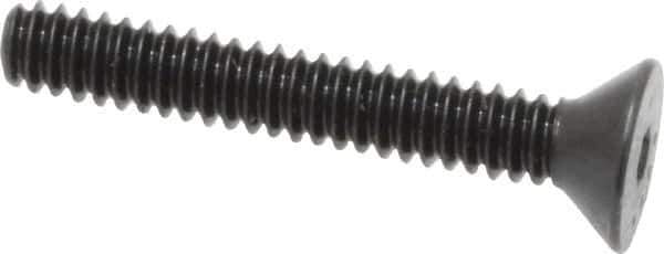Made in USA - #4-40 UNC Hex Socket Drive, 82° Flat Screw - Alloy Steel, Black Oxide Finish, Fully Threaded, 3/4" OAL - Eagle Tool & Supply