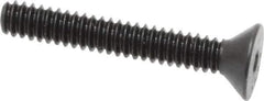 Made in USA - #4-40 UNC Hex Socket Drive, 82° Flat Screw - Alloy Steel, Black Oxide Finish, Fully Threaded, 3/4" OAL - Eagle Tool & Supply