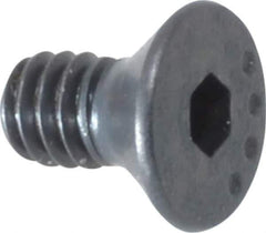 Made in USA - #5-40 UNC Hex Socket Drive, 82° Flat Screw - Alloy Steel, Black Oxide Finish, Fully Threaded, 1/4" OAL - Eagle Tool & Supply