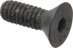 Made in USA - #5-40 UNC Hex Socket Drive, 82° Flat Screw - Alloy Steel, Black Oxide Finish, Fully Threaded, 3/8" OAL - Eagle Tool & Supply
