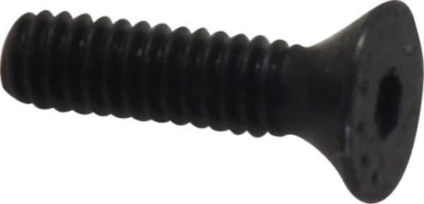 Made in USA - #5-40 UNC Hex Socket Drive, 82° Flat Screw - Alloy Steel, Black Oxide Finish, Fully Threaded, 1/2" OAL - Eagle Tool & Supply