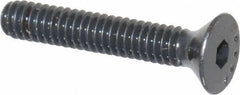 Made in USA - #5-40 UNC Hex Socket Drive, 82° Flat Screw - Alloy Steel, Black Oxide Finish, Fully Threaded, 3/4" OAL - Eagle Tool & Supply