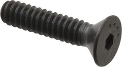 Made in USA - #6-32 UNC Hex Socket Drive, 82° Flat Screw - Alloy Steel, Black Oxide Finish, Fully Threaded, 5/8" OAL - Eagle Tool & Supply
