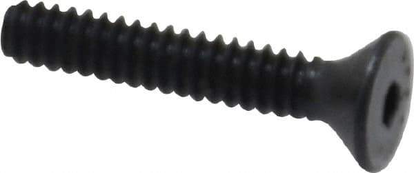 Made in USA - #6-32 UNC Hex Socket Drive, 82° Flat Screw - Alloy Steel, Black Oxide Finish, Fully Threaded, 3/4" OAL - Eagle Tool & Supply