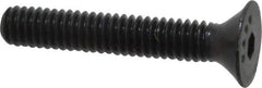 Made in USA - #8-32 UNC Hex Socket Drive, 82° Flat Screw - Alloy Steel, Black Oxide Finish, Fully Threaded, 1" OAL - Eagle Tool & Supply