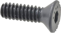 Made in USA - #10-24 UNC Hex Socket Drive, 82° Flat Screw - Alloy Steel, Black Oxide Finish, Fully Threaded, 5/8" OAL - Eagle Tool & Supply