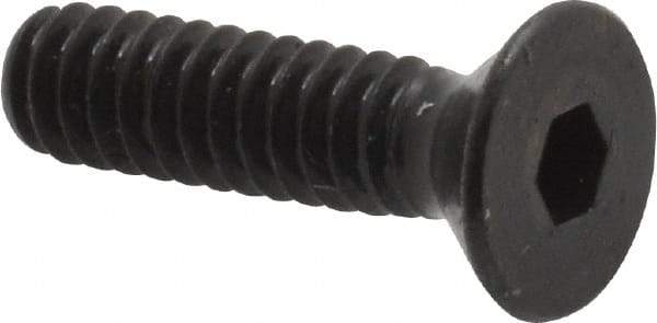 Made in USA - #10-24 UNC Hex Socket Drive, 82° Flat Screw - Alloy Steel, Black Oxide Finish, Fully Threaded, 3/4" OAL - Eagle Tool & Supply