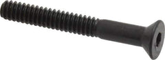 Made in USA - #10-24 UNC Hex Socket Drive, 82° Flat Screw - Alloy Steel, Black Oxide Finish, Fully Threaded, 1-1/2" OAL - Eagle Tool & Supply